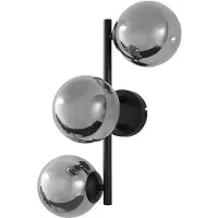 LINDBY Vägglampa , Orbelia, dimbara, Svart, Vardagsrum, Glas, Modern