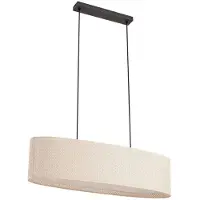 LINDBY Hänglampa Soula , dimbar, Creme / bärnsten, Vardagsrum / matsal, Syntetmaterial, Lantlig / rustik, Pendellampa