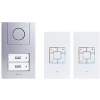 M-E Modern-Electronics Vistus AD ALU 4020 S Vistus Porttelefon Sladd Komplett-set 2 Familjshus Silver