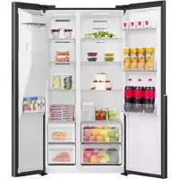 Gorenje NRS917E61BX, Fristående, Amerikansk dörr, Svart, 2 dörr/dörrar, Röra, LED