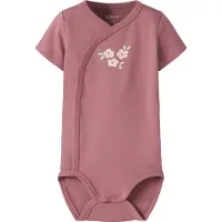Name it Omlottbody k/ä - NbfVubie - Mesa Rose/Blommor m. Glimmer - - 68 - Body K/Ä