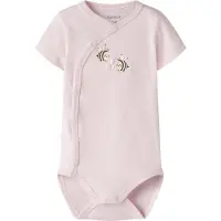 Name it Omlottbody k/ä - NbfVubie - Vagga Rosa/Bee - - 1 år (80) - Body K/Ä