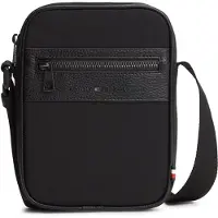 Tommy Hilfiger Logo Mixed Texture Crossbody Reporter Bag