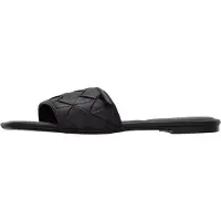 Calvin Klein Pantolette 'Woven Strap Flat' svart