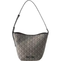 Calvin Klein Axelremsväska 'Emblem' beige / svart