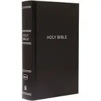 NKJV, Pew Bible, Large Print, Hardcover, Black, Red Letter, Comfort Print