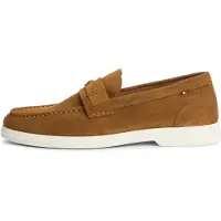 Tommy Hilfiger Flag Plaque Suede Loafers