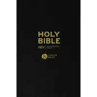 NIV Larger Print Black Leather Bible