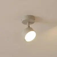 Sigma Takspotlight Nemo, 1 lampa, gråbeige, rörlig, GX53 Nemo , dimbar, Creme / bärnsten, Vardagsrum / matsal, Metall, Modern, Spotlight