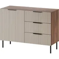 Cama Chest of drawers 2 ALMERA 104x42x75 walnut/cashmere