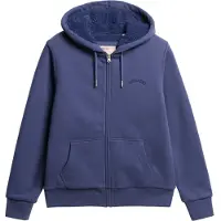 Superdry för kvinnor. W2012323A Borg Fodrad Ziphood sweatshirt lila (XS), Casual, Bomull