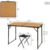 Aktive 63162 Fällbart Bord Med Bänkar