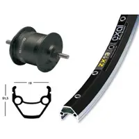 Exal Zx19 Dynamo Shimano Dh3n31 Framhjul