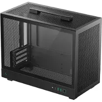 DeepCool CH160 PLUS - Micro-ATX - micro ATX - genomskinlig sidopanel (härdat glas) - ingen strömförsörjning (SFX / SFX-L) - svart - USB/ljud
