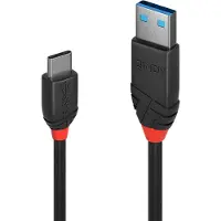 Lindy USB-kabel USB 3.2 Gen1 USB-C-kontakt, USB-A kontakt 0.50 m Svart 36915