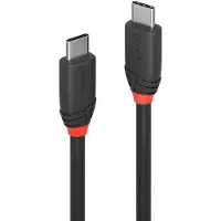 Lindy USB-kabel USB 3.2 Gen2x2 USB-C-kontakt, USB-C-kontakt 1.50 m Svart Tillämplig kontakt på båda sidor 36907