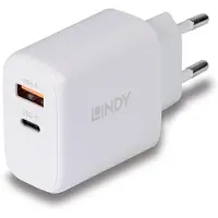Lindy 65w Usb-a-och Usb-c-väggladdare