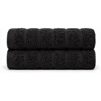 Borg Living Bomullshanddukar - 100% kammad bomull - Gästhanddukar 30x50 cm - 2-pack - Svart