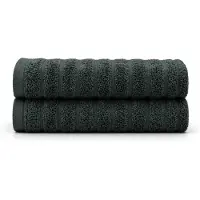 Borg Living Bomullshanddukar - 100% kammad bomull - Badhanddukar 70x140 cm - 2-pack - Mörkgrön