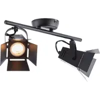 Brilliant LED taklampa Movie, Svart, Vardagsrum / matsal, Metall, Modern, LED-taklampa