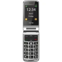 Beafon SL605 – 2G Silver Line stor knapptelefon med flip (svart/silver)
