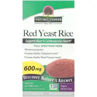 Natures Answer , Rött Risjäst, 600 mg, 90 Vegetabiliska Kapslar