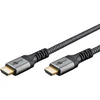 Pro 65263, 5 m, HDMI Typ A (standard), HDMI Typ A (standard), 3D kompatibilitet, 48 Gbit/s, Svart, Silver
