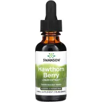 Swanson Health Hagtornsbär Flytande Extrakt, Alkohol- & Sockerfritt, 29,6 ml (1 fl oz) (1 000 mg per portion)
