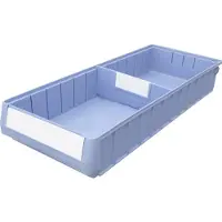 Viso TR 6209 Genomskinlig lagerlåda (B x H x D) 234 x 90 x 600 mm Blå 1 st