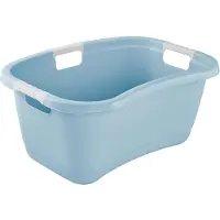 Keeeper tvättkorg “janne”, ergonomisk, nordic-blue, stabil tvättkorg i njurform med mjuka handtag, stor - 1 st (1078368000000)