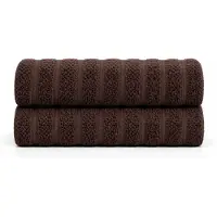 Borg Living Bomullshanddukar - 100% kammad bomull - Badhanddukar 70x140 cm - 2-pack - Brun