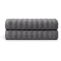 Borg Livinig Bomullshanddukar - 100% kammad bomull - Badhanddukar 70x140 cm - 2-pack - Mörkgrå