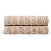 Borg Living Bomullshanddukar - 100% kammad bomull - 50x100 cm - 2-pack - Sand