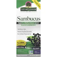 Natures Answer , Sambucus, Svart fläderbär, Alkoholfri, 2 500 mg, 480 ml(16 fl oz)
