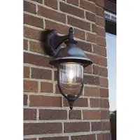 Konstsmide Vägglampa utomhus PARMA, dimbar, Svart, Syntetmaterial, Lantlig / rustik, Utomhusvägglampa