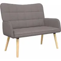 vidaXL Tvåsitssoffa Taupe 115 x 61 x 87 cm tyg