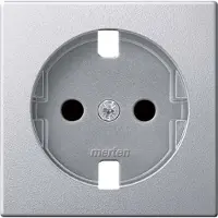 Merten Vippa/centrumplatta Vägguttag Aluminium MEG2330-0460 1 st