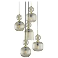 TK Lighting Hänglampa Sophia , dimbar, Aluminium / grå / zink, Vardagsrum / matsal, Glas, Modern, Pendellampa