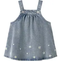 Name it Klänning - NbfFlora - Light Blue Denim/Emb - - 1½ år (86) - Klänning
