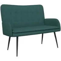 vidaXL 2-sits soffa Mörkgrön 115 x 61 x 87 cm tyg