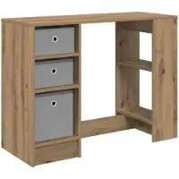 vidaXL Skrivbord med låda Artisan Ek 100 x 40 x 75 cm Konstruerat trä