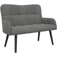 vidaXL Tvåsitssoffa Mörkgrå 115 x 61 x 87 cm Sammet