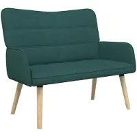 vidaXL Tvåsitssoffa Mörkgrön 115 x 61 x 87 cm tyg