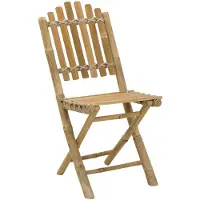 vidaXL Trädgård Stol 4 pcs Naturfärg 42 x 53 x 90 cm Bambus