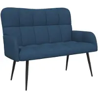 vidaXL Tvåsitssoffa Blå 115 x 61 x 87 cm tyg