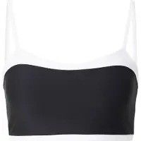 Abercrombie & Fitch Sportbehå 'SCULPTLUX SWEETHEART' svart / vit