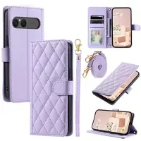 Mtp Products Sony Xperia 10 VII Lyxigt Quiltat Plånboksfodral - lila