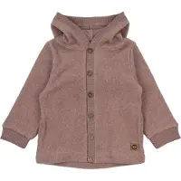 Mikk-Line Fleecetröja - Burlwood Melerad - - 1½ år (86) - Fleecejacka