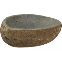 vidaXL Flodstensbassin Ljusgrå (30-37) x (25-30) x 12 cm River Stone