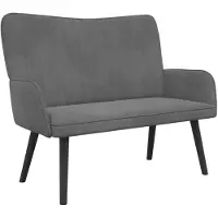vidaXL Tvåsitssoffa Mörkgrå 115 x 61 x 87 cm Sammet
